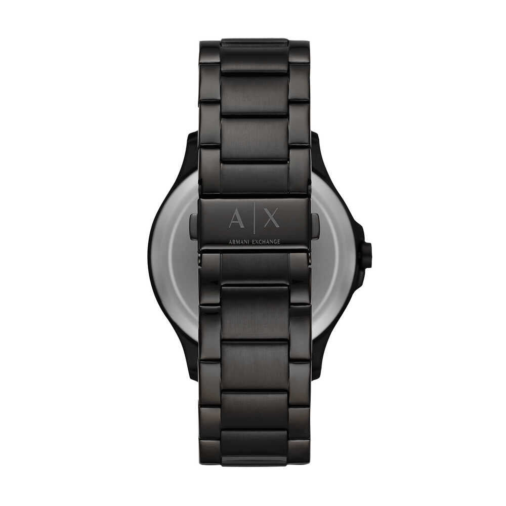 Automatic Quartz Three-Hand Date Black Stainless Steel Watch