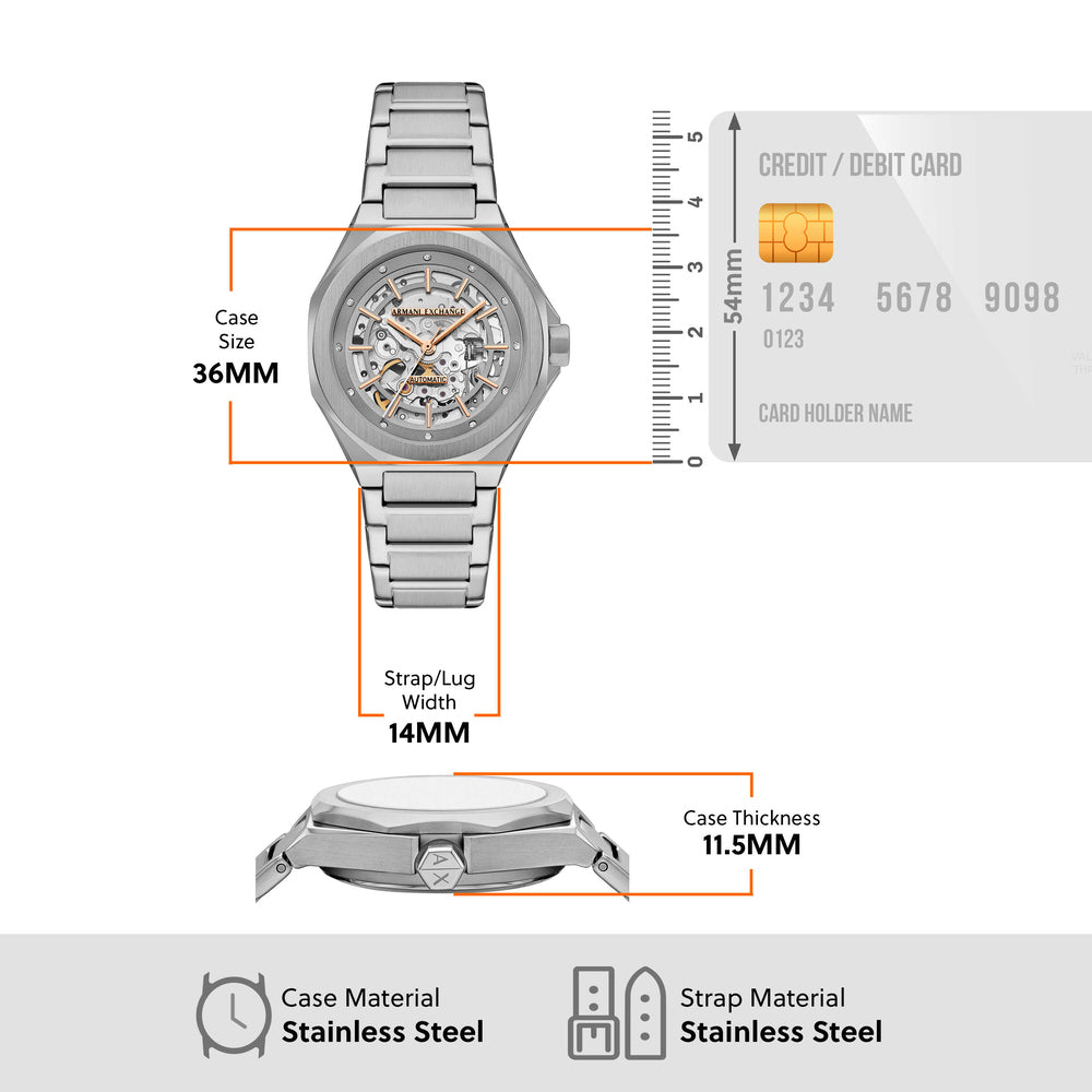 Automatic Stainless Steel Watch