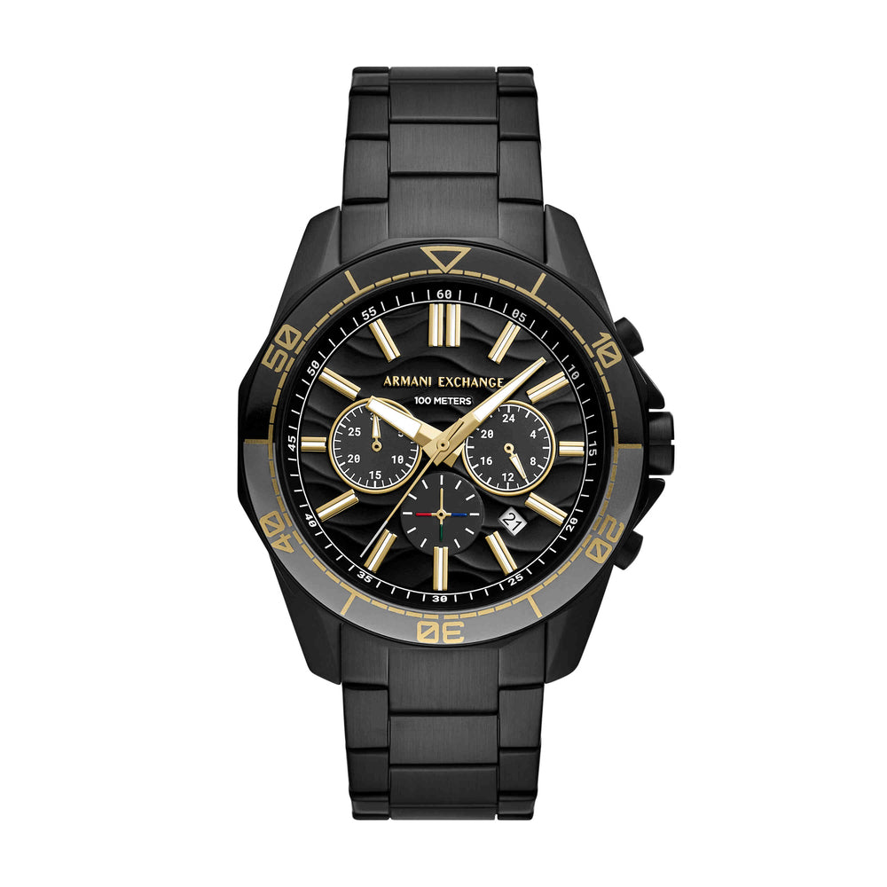 Chronograph Black Stainless Steel Watch