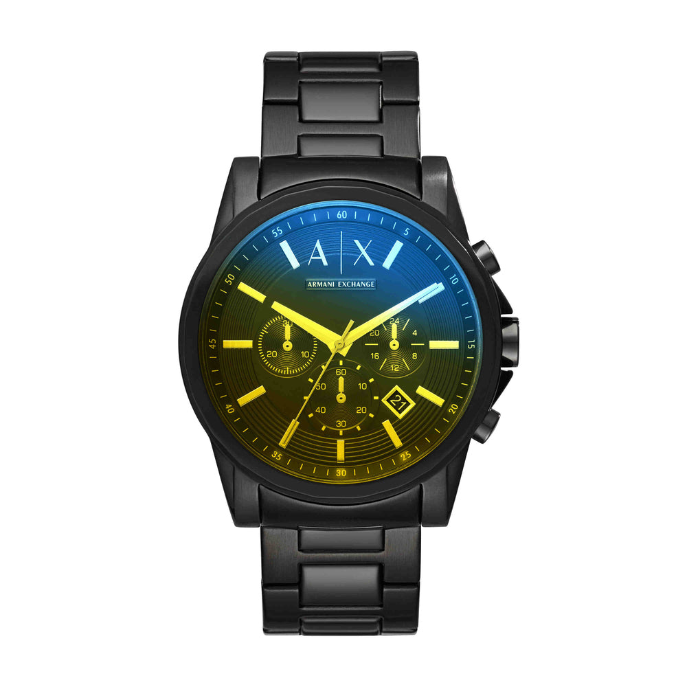 Chronograph Black Stainless Steel Watch