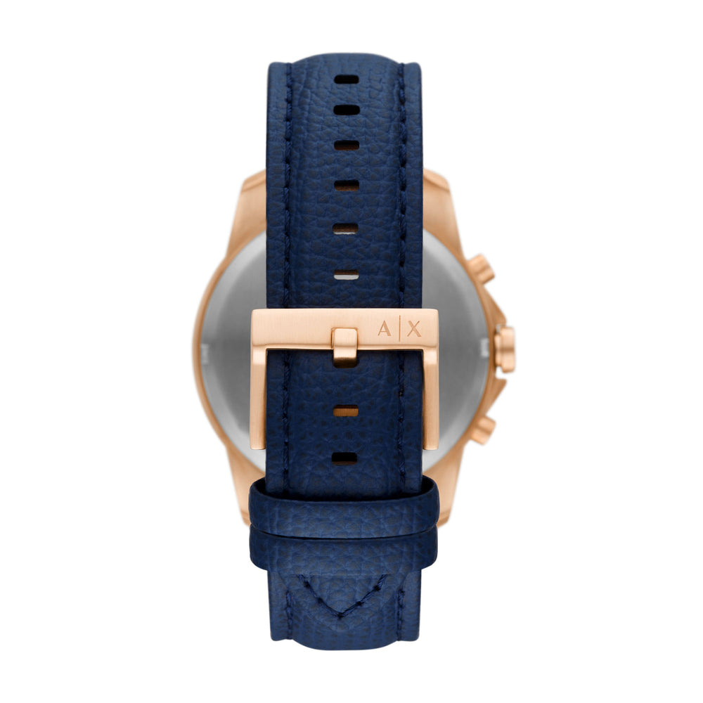 Chronograph Blue Leather Watch