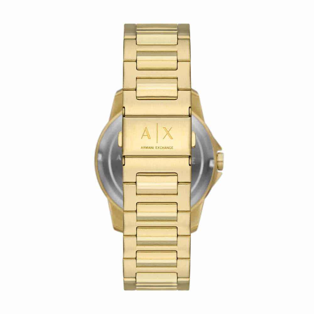 Moonphase Multifunction Gold-Tone Stainless Steel Watch