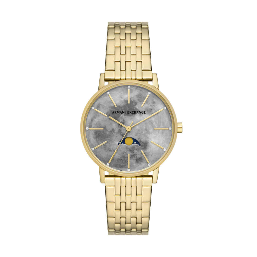 Moonphase Multifunction Gold-Tone Stainless Steel Watch