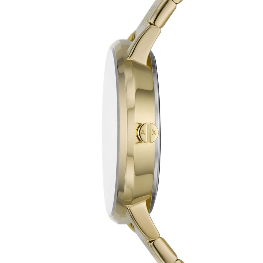 Moonphase Multifunction Gold-Tone Stainless Steel Watch