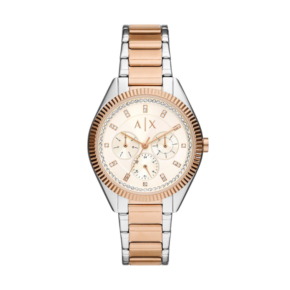 Multifunction Two-Tone Stainless Steel Watch