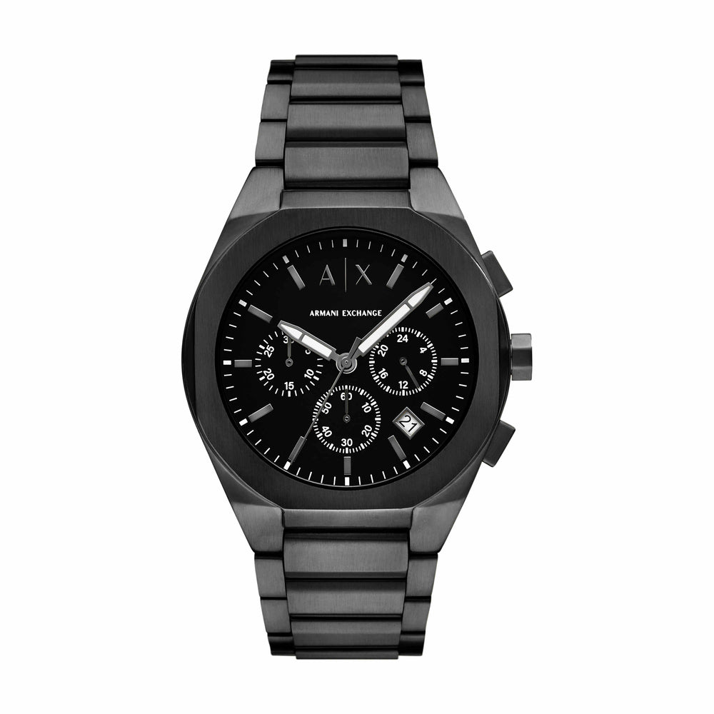 Sync Chronograph Black Stainless Steel Watch