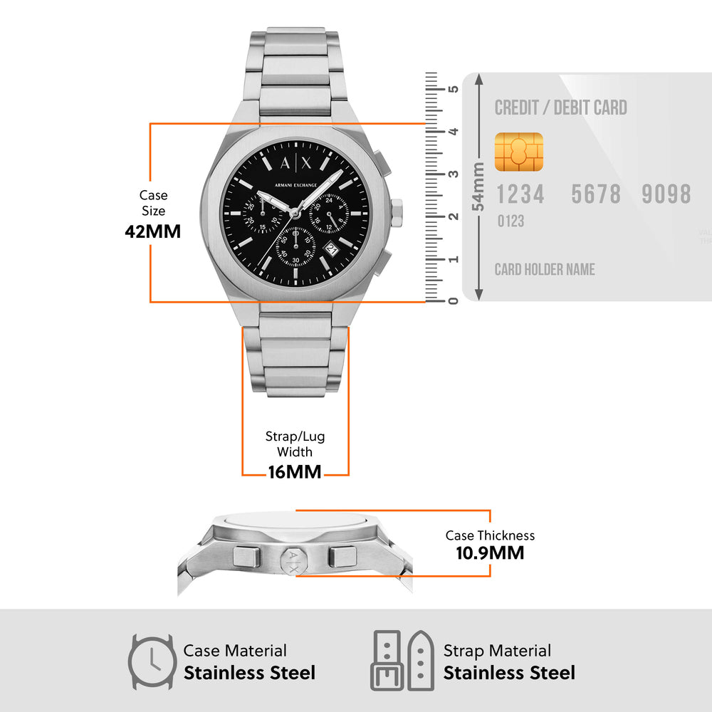 Sync Chronograph Stainless Steel Watch