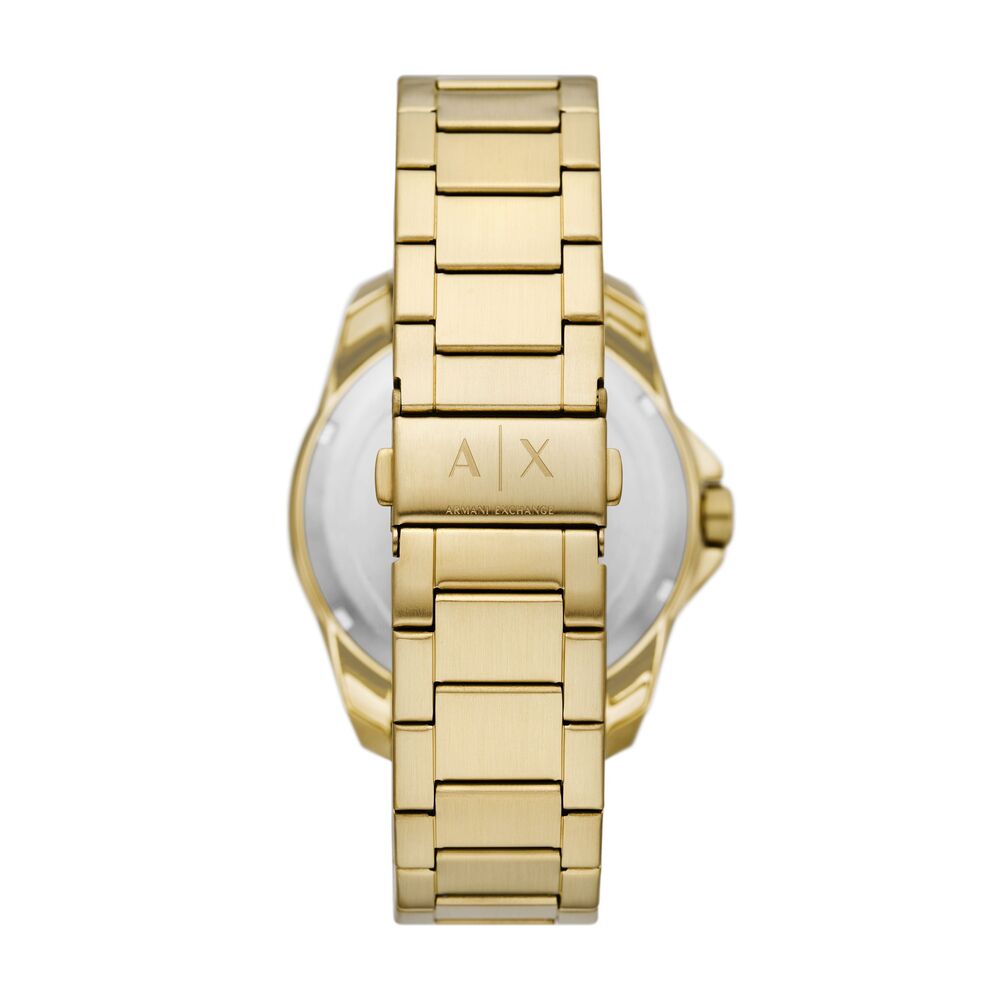 Three-Hand Date Gold-Tone Stainless Steel Watch