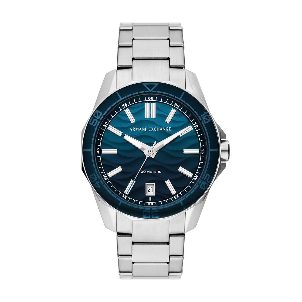 Three-Hand Date Stainless Steel Watch
