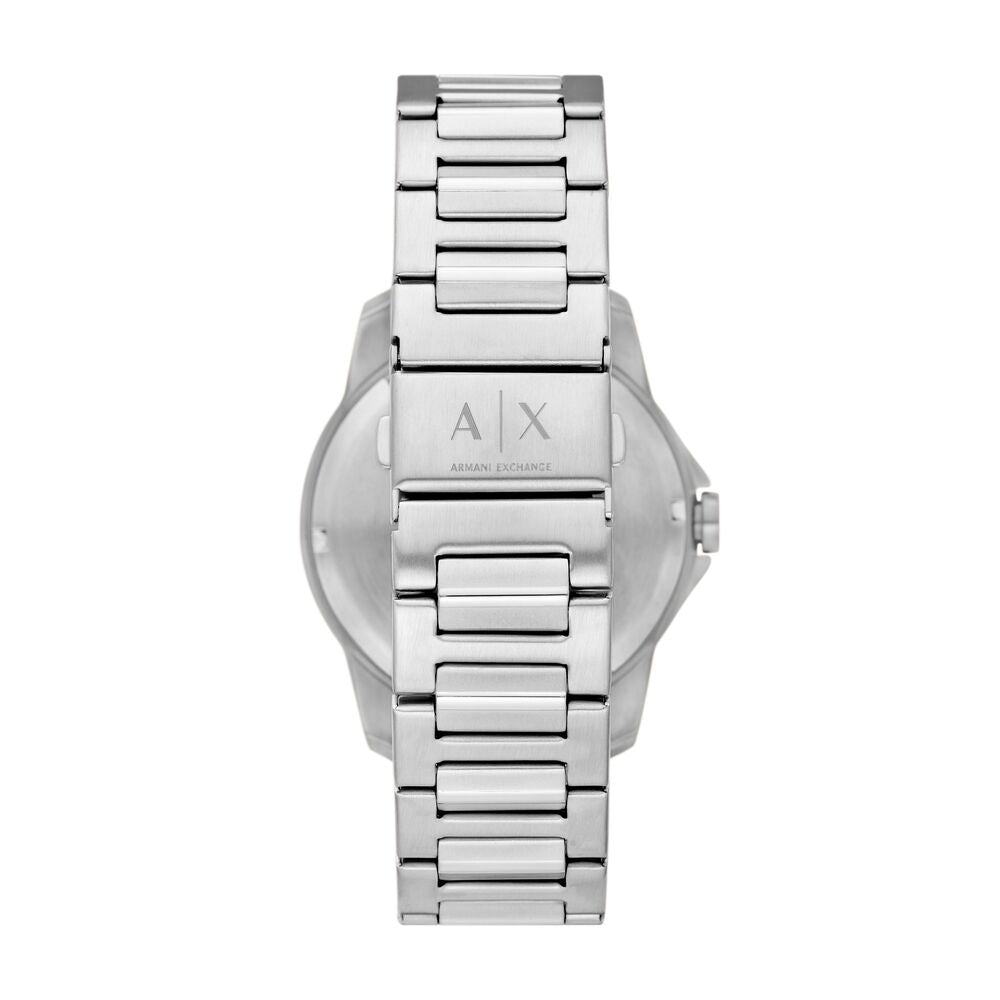 Three-Hand Day-Date Stainless Steel Watch