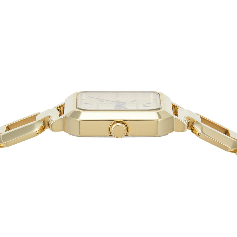 Three-Hand Gold-Tone Stainless Steel Watch