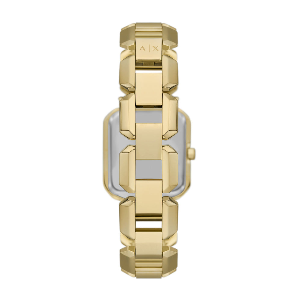 Three-Hand Gold-Tone Stainless Steel Watch