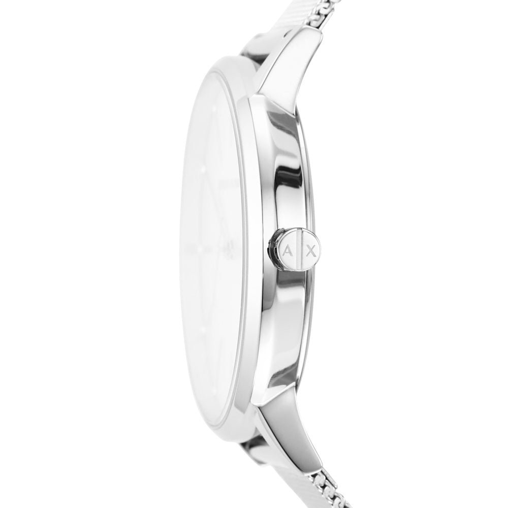 Three-Hand Stainless Steel Mesh Watch