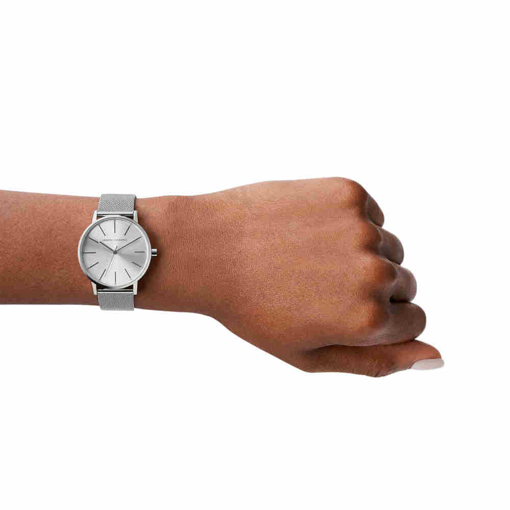 Three-Hand Stainless Steel Mesh Watch