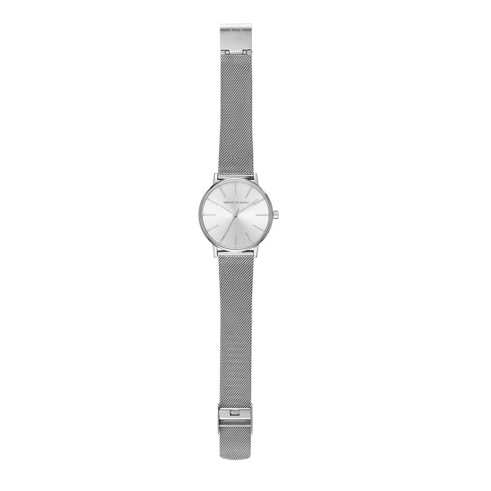 Three-Hand Stainless Steel Mesh Watch