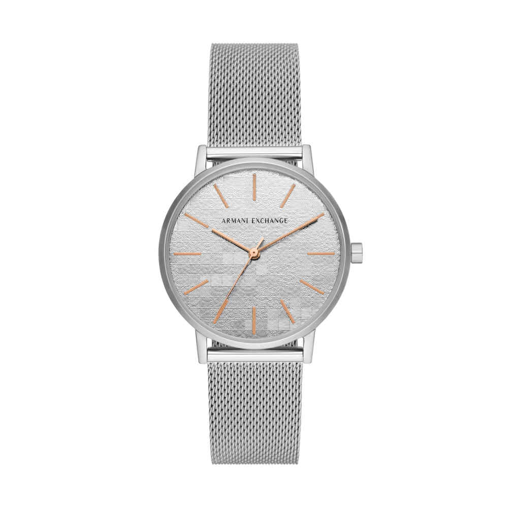 Three-Hand Stainless Steel Mesh Watch