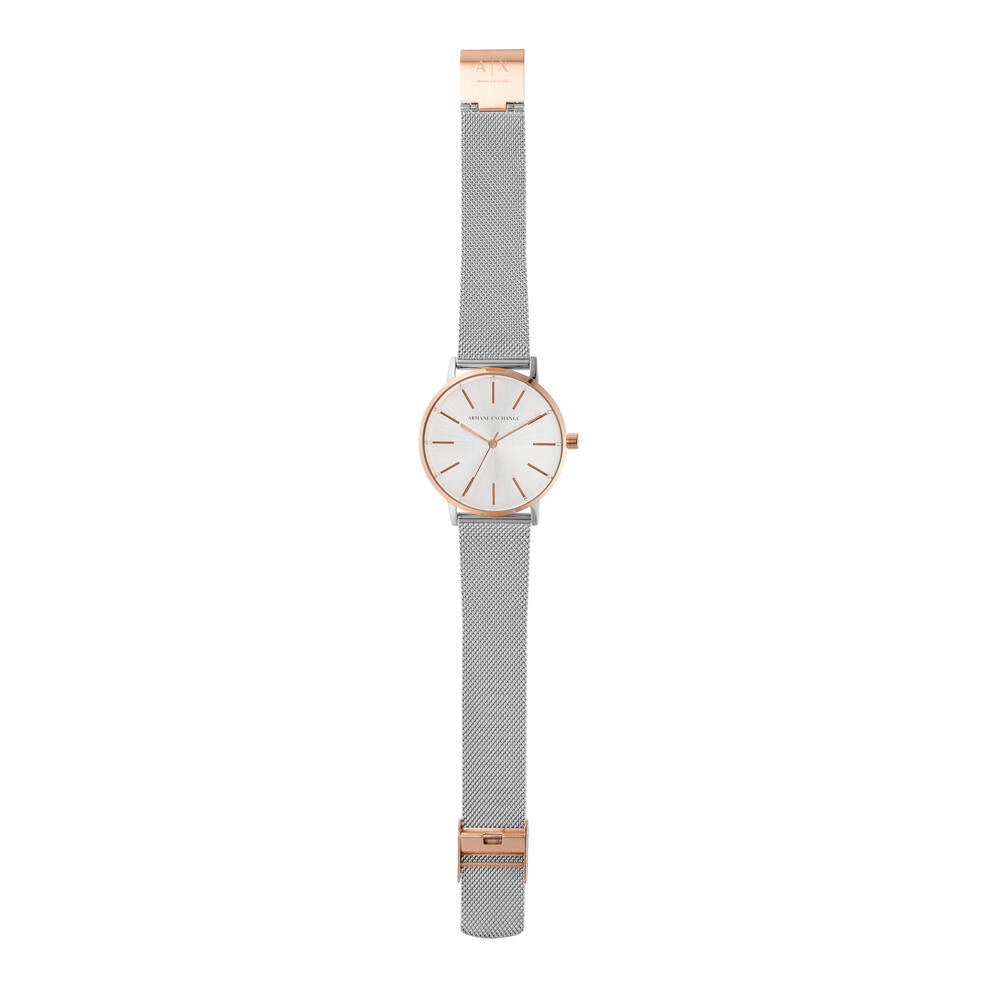Three-Hand Stainless Steel Watch