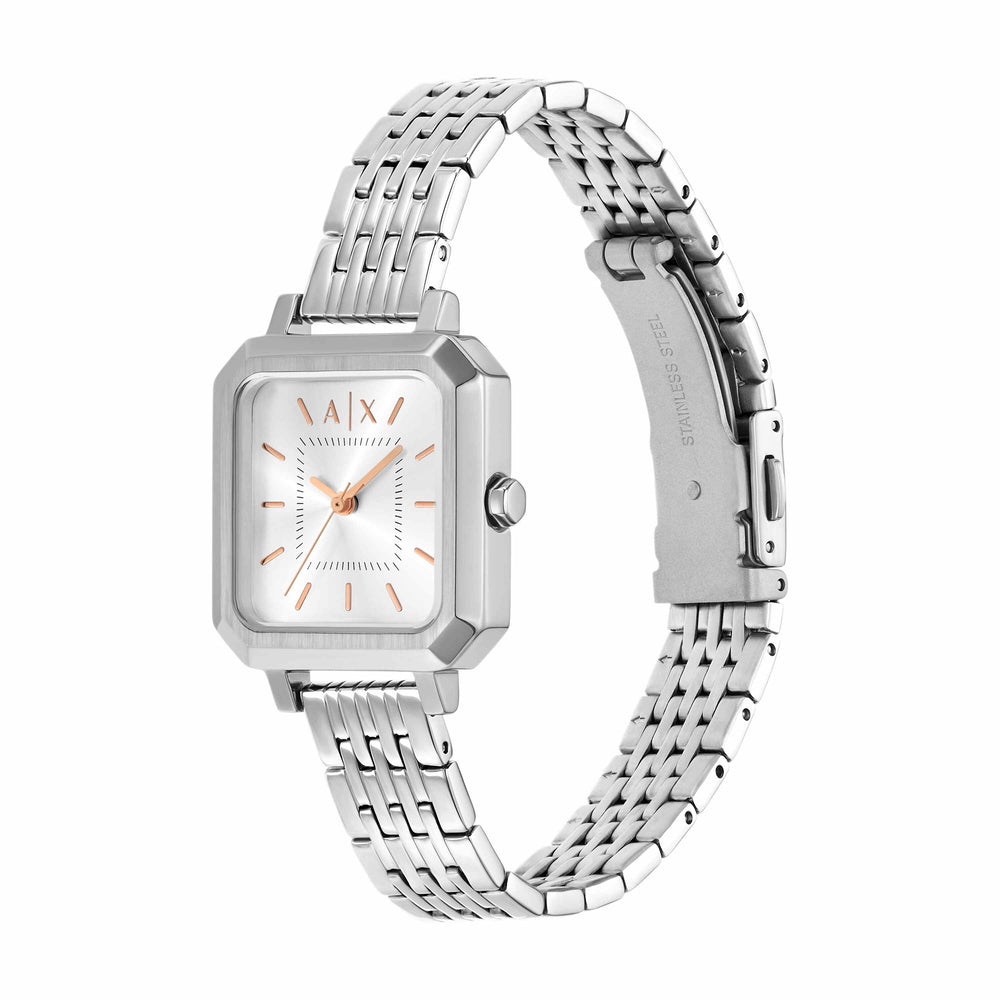 Three-Hand Stainless Steel Watch