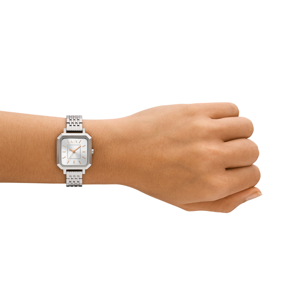 Three-Hand Stainless Steel Watch