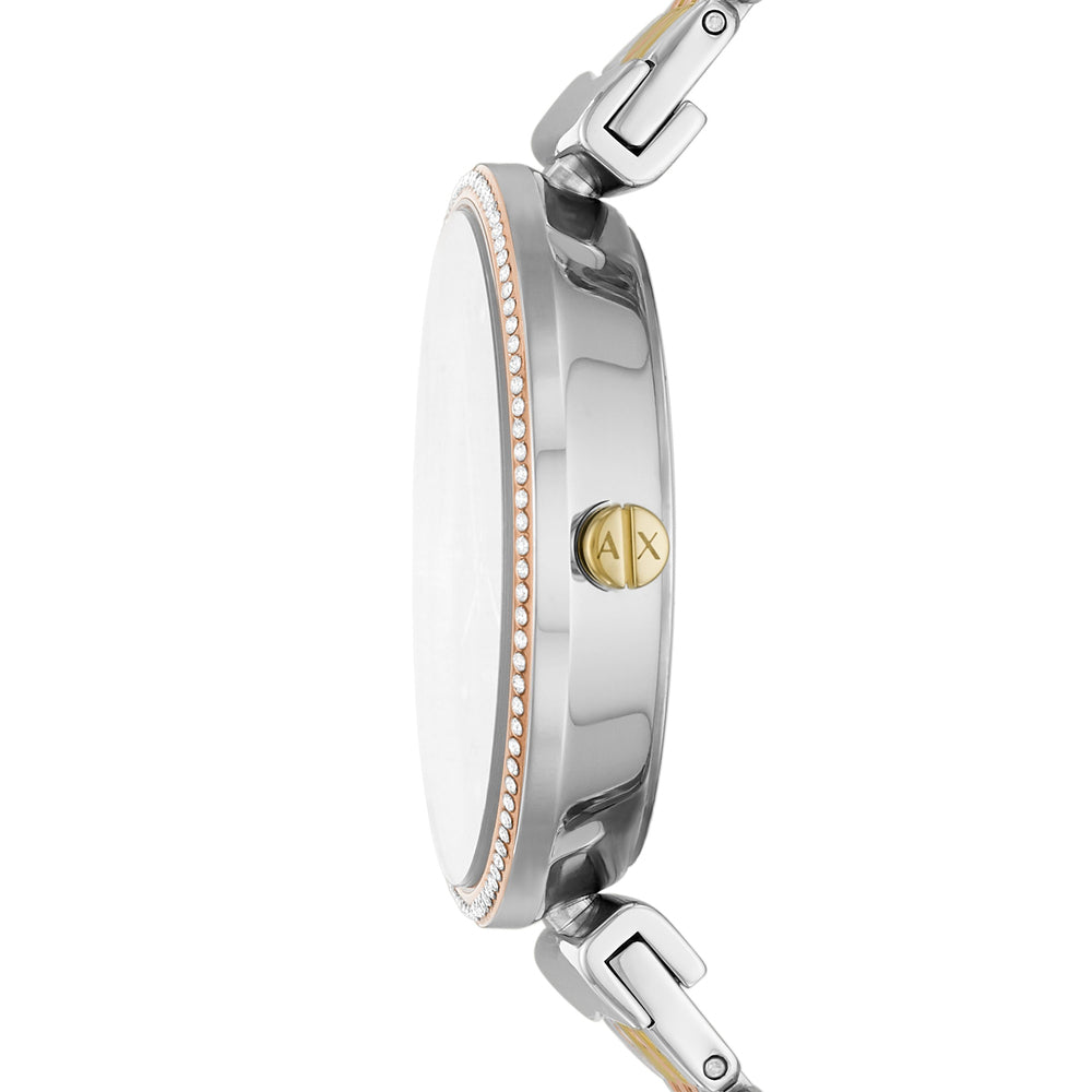 Three-Hand Tri-Tone Stainless Steel Watch