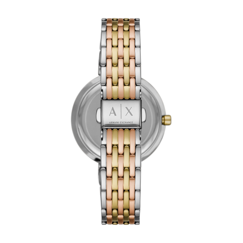 Three-Hand Tri-Tone Stainless Steel Watch