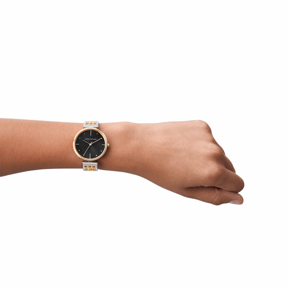Three-Hand Tri-Tone Stainless Steel Watch