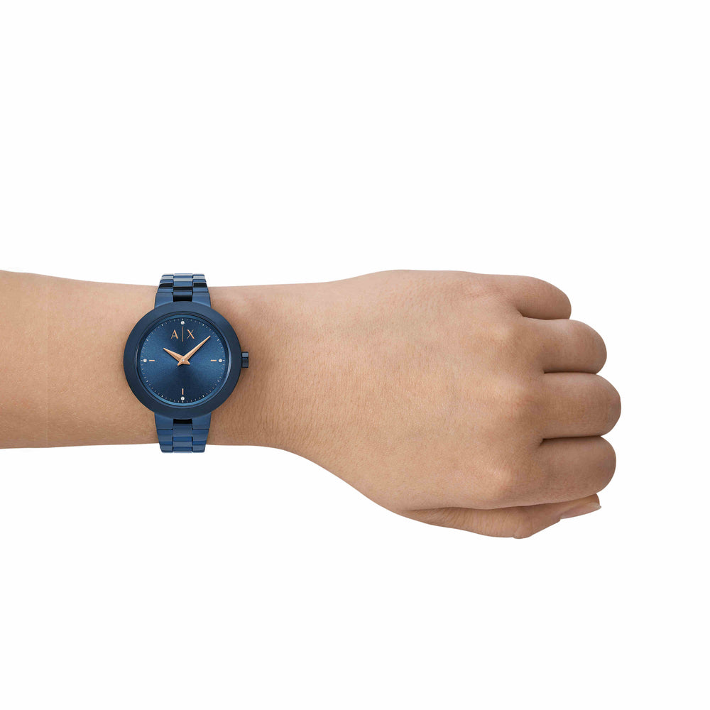 Two-Hand Ocean Blue Stainless Steel Watch