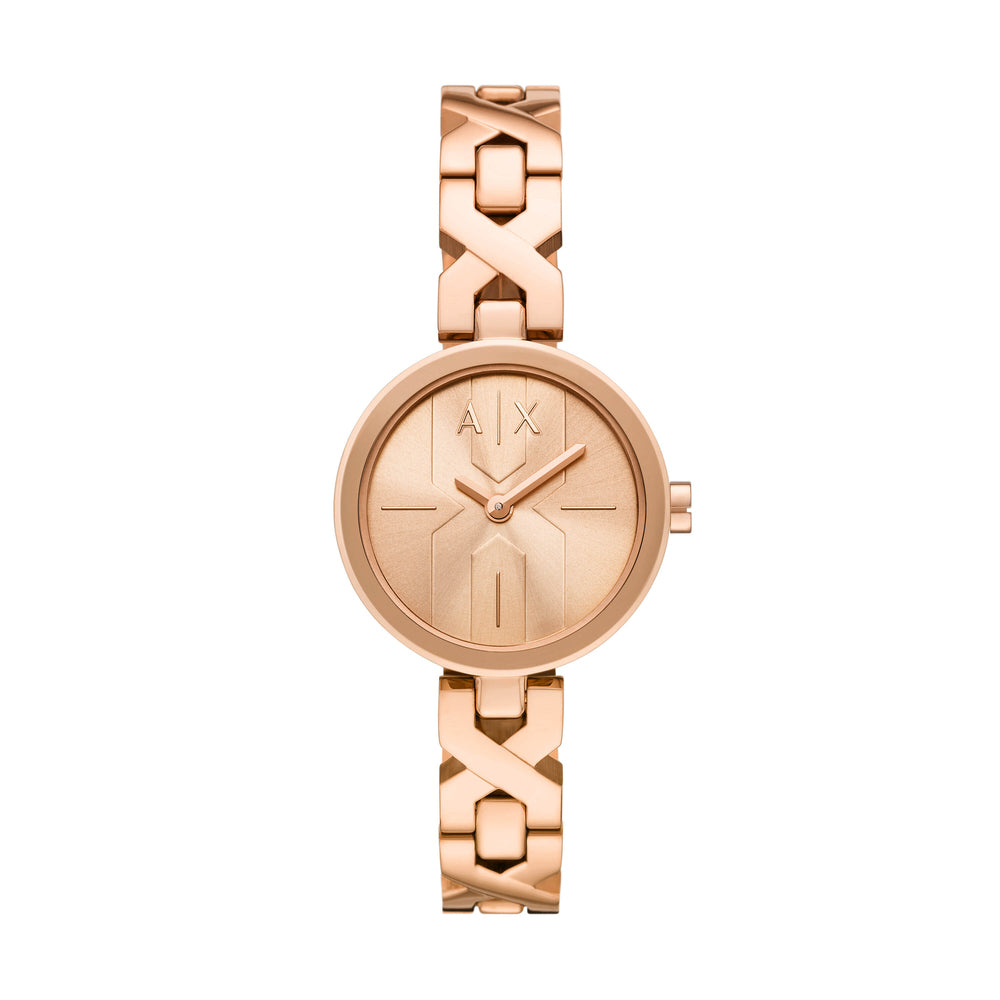 Two-Hand Rose Gold-Tone Stainless Steel Watch