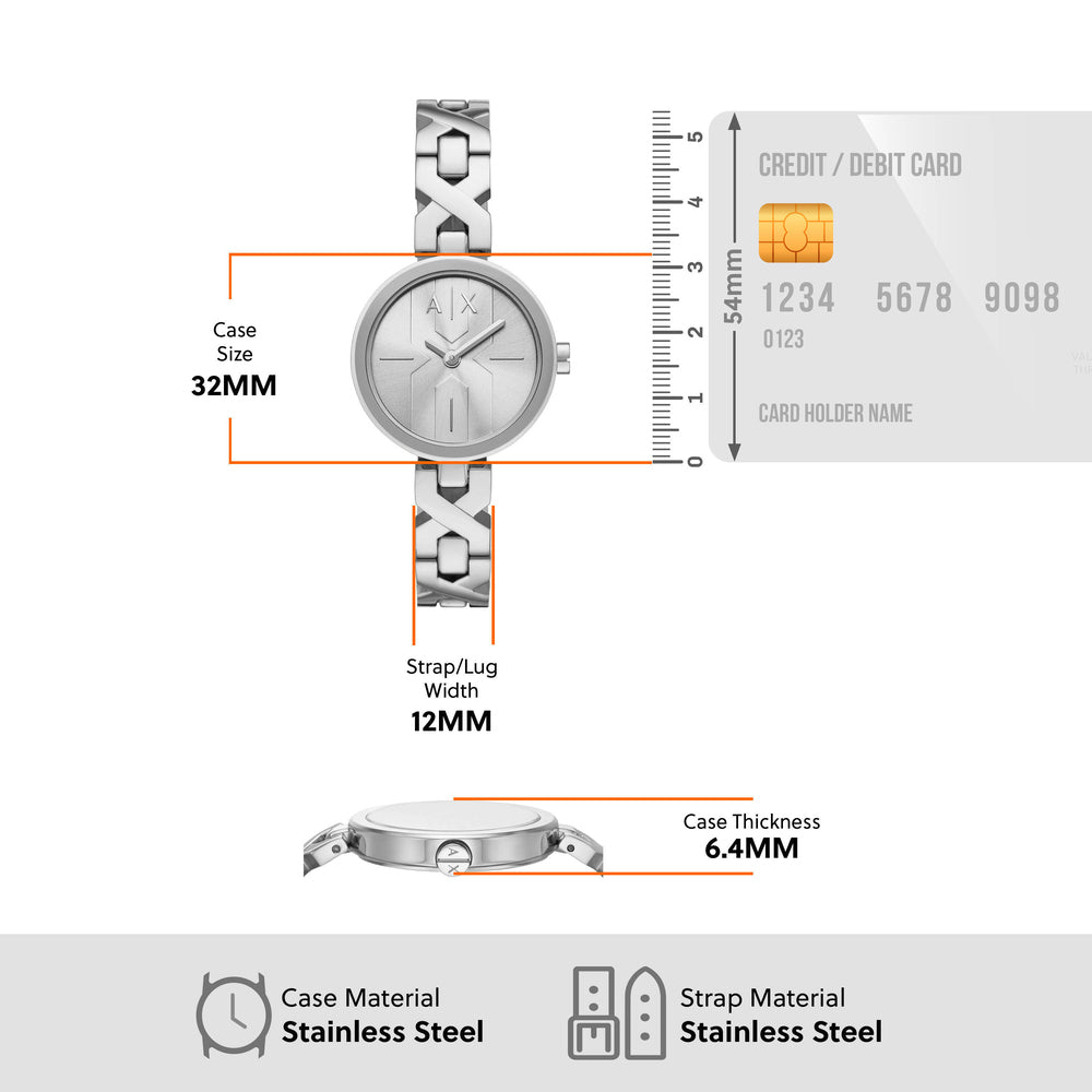 Two-Hand Stainless Steel Watch