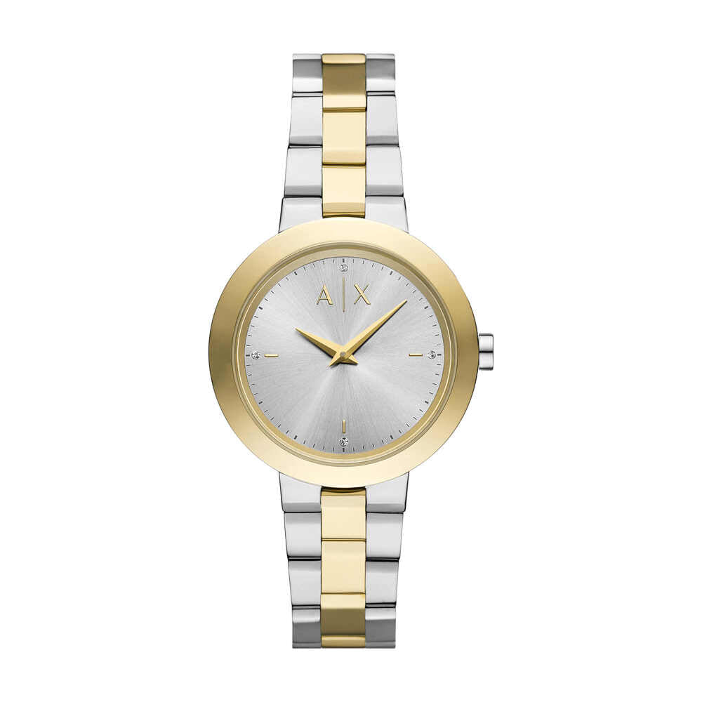 Two-Hand Two-Tone Stainless Steel Watch