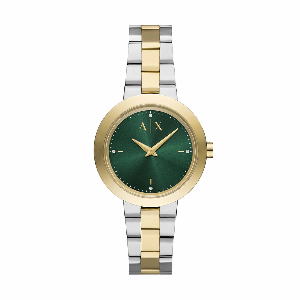 Two-Hand Two-Tone Stainless Steel Watch