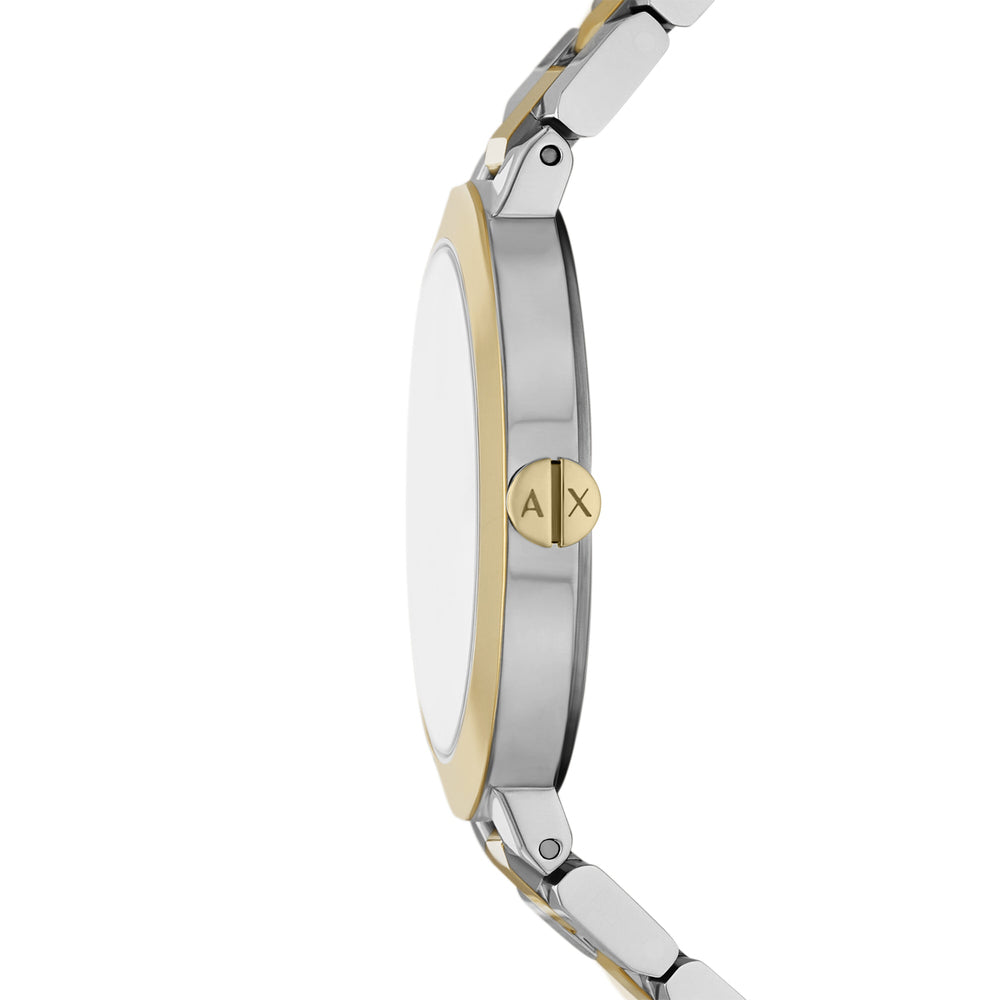 Two-Hand Two-Tone Stainless Steel Watch