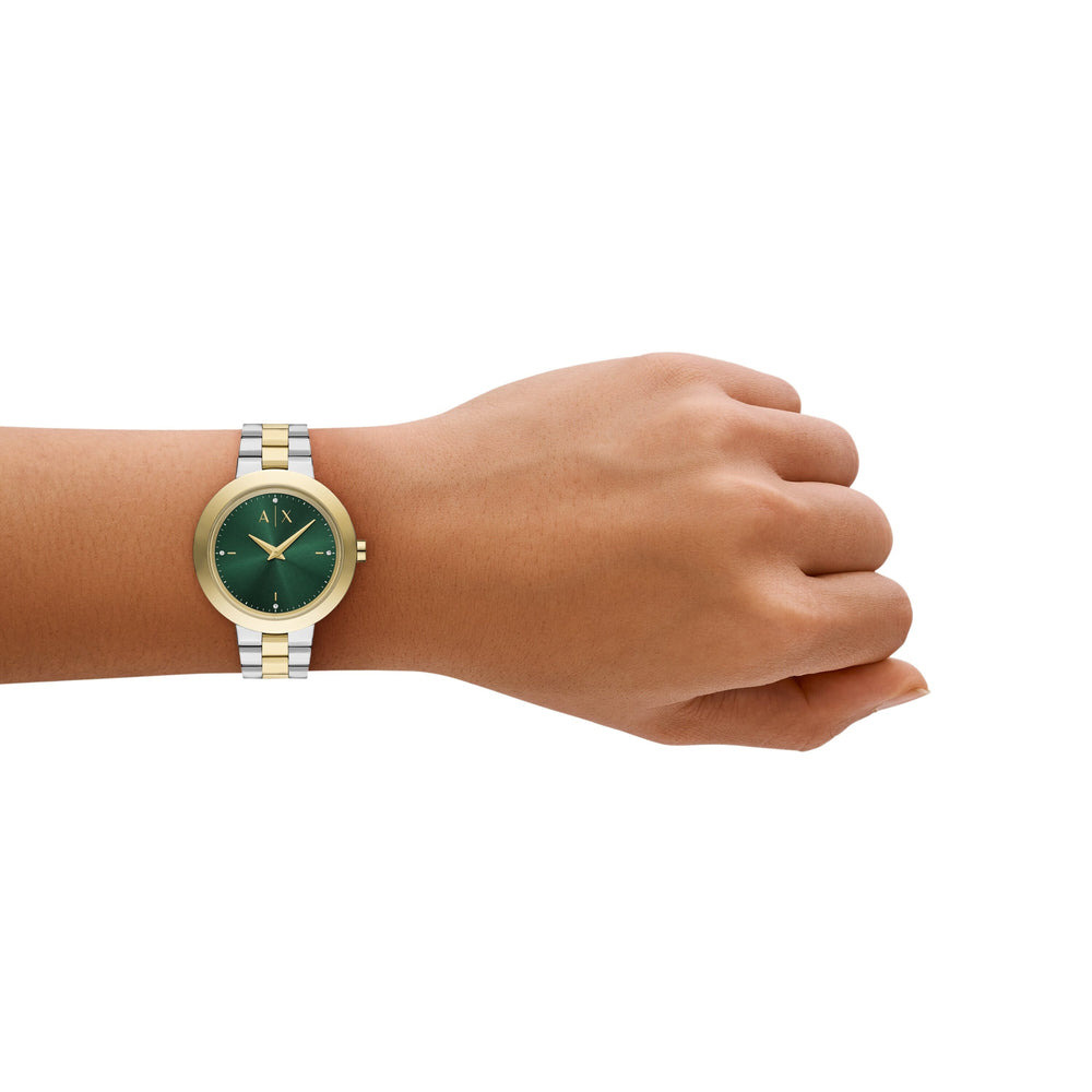Two-Hand Two-Tone Stainless Steel Watch