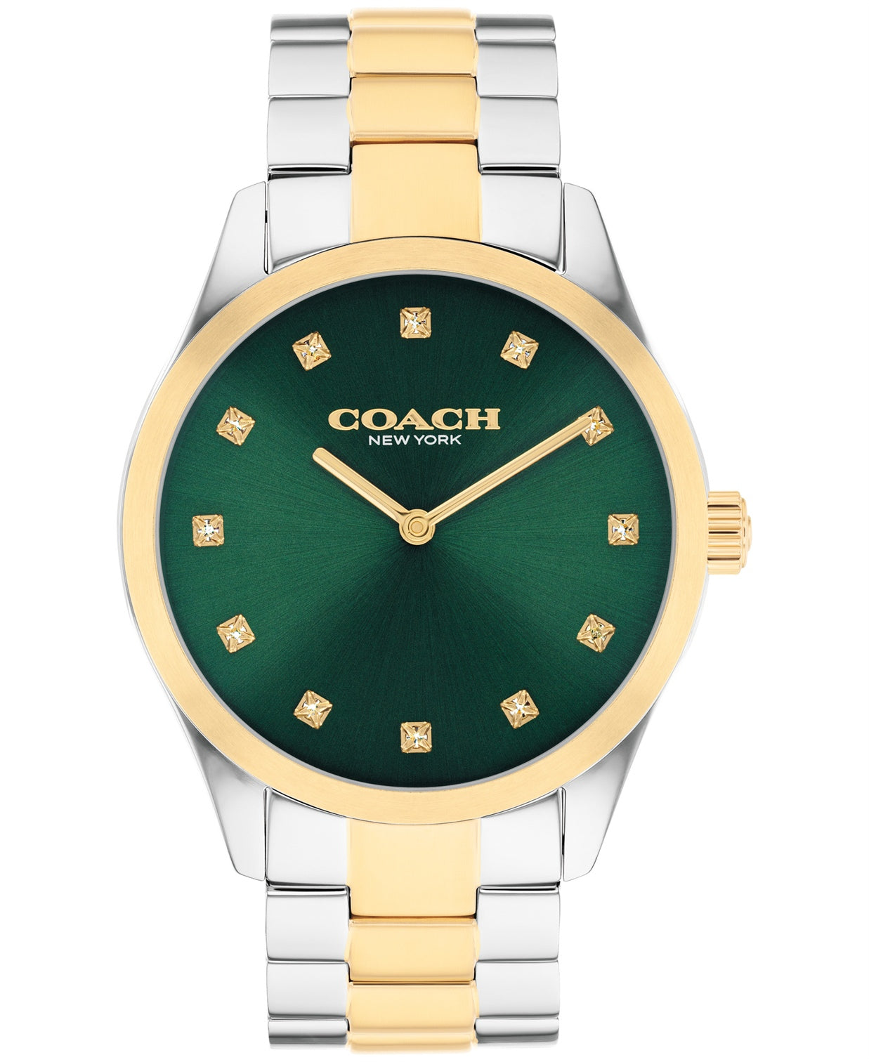 Brooks Women Quartz Green Dial Analog Stainless Steel Watch