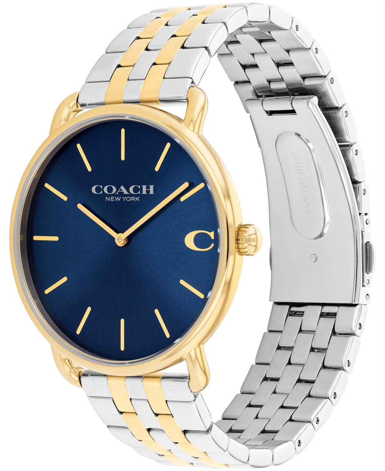 Elliot Men Quartz Blue Dial Analog Stainless Steel Watch