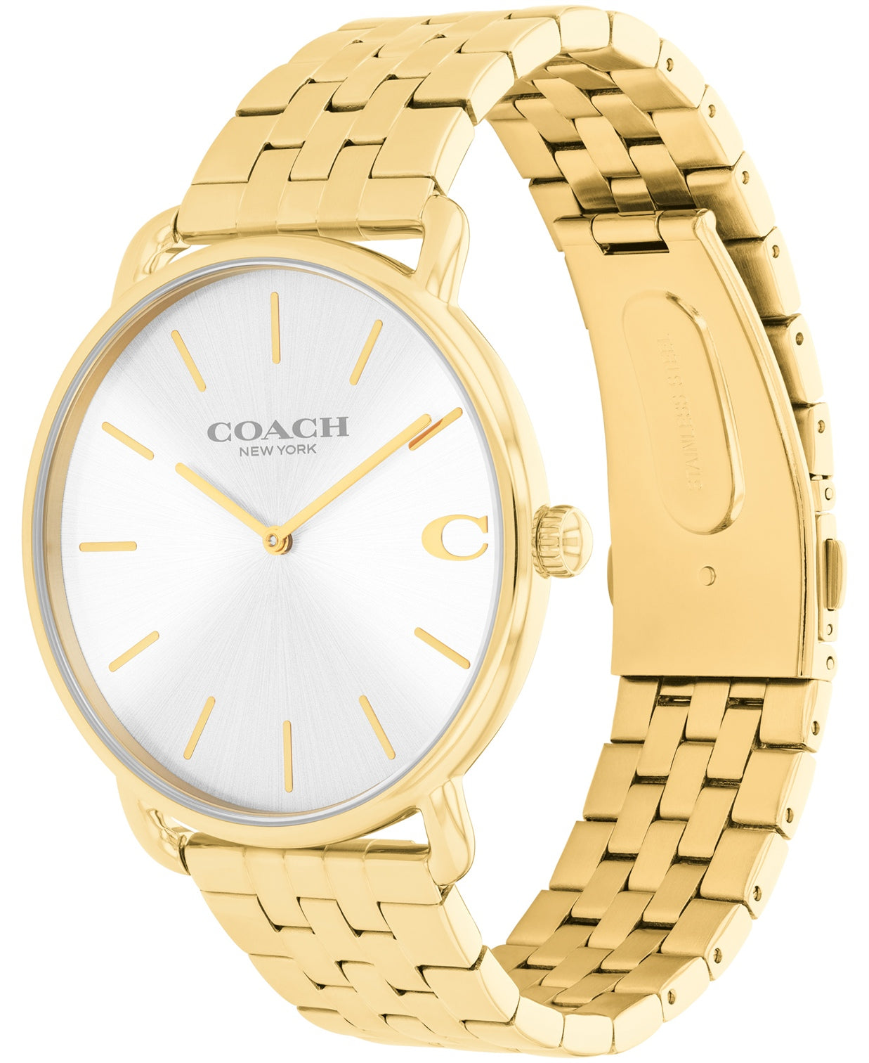 Elliot Men Quartz White Dial Analog Stainless Steel Watch