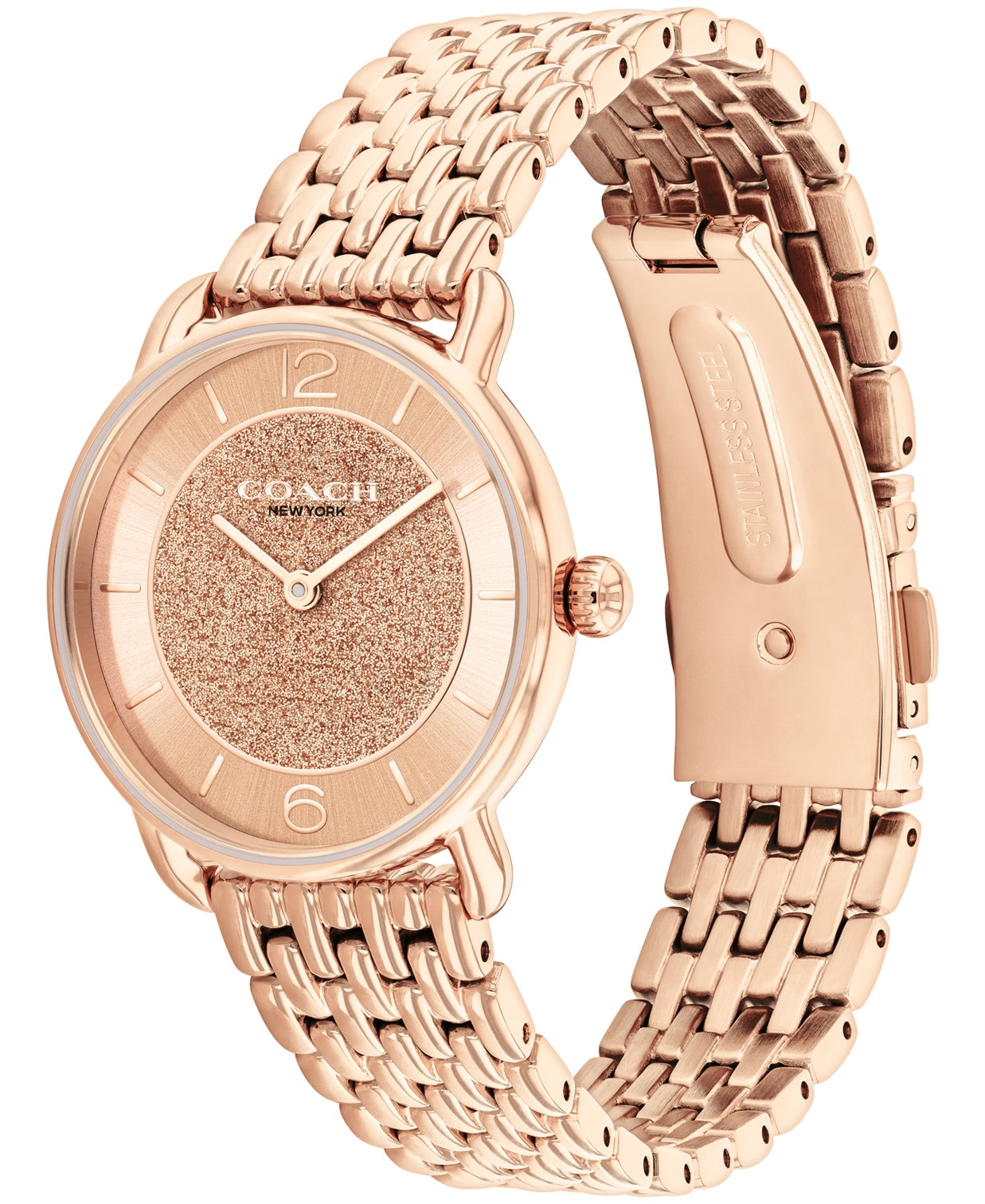 Elliot Women Quartz Pink Dial Analog Stainless Steel Watch