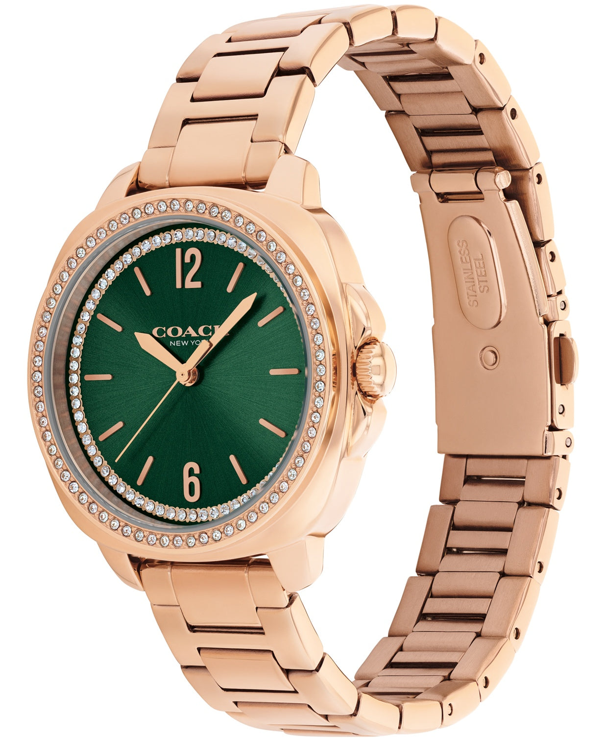 Kitt Women Quartz Green Dial Analog Stainless Steel Watch
