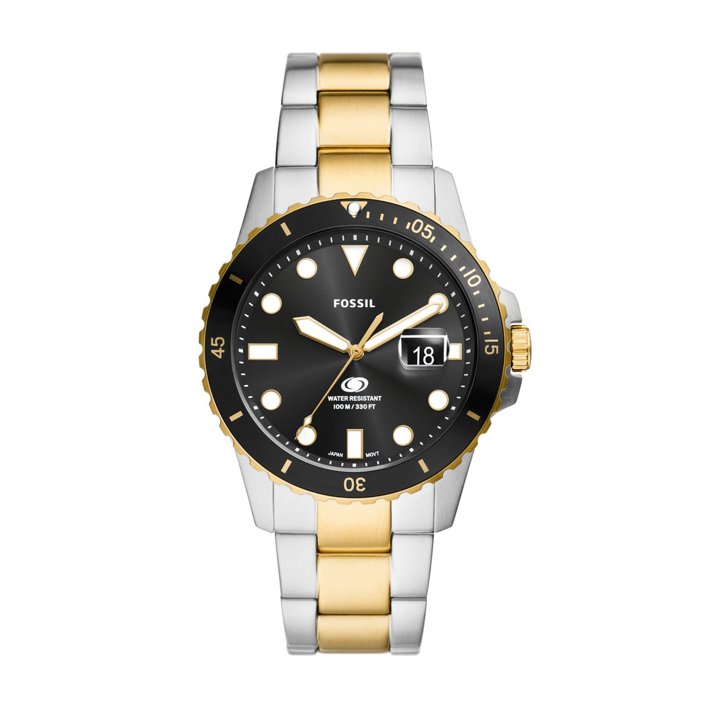 Blue Dive Three-Hand Date Two-Tone