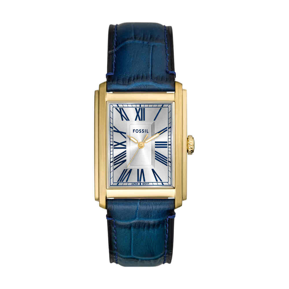 Carraway Three-Hand Navy Croco