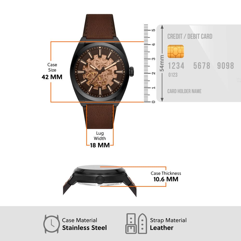 Everett Automatic Dark Brown LiteHide™