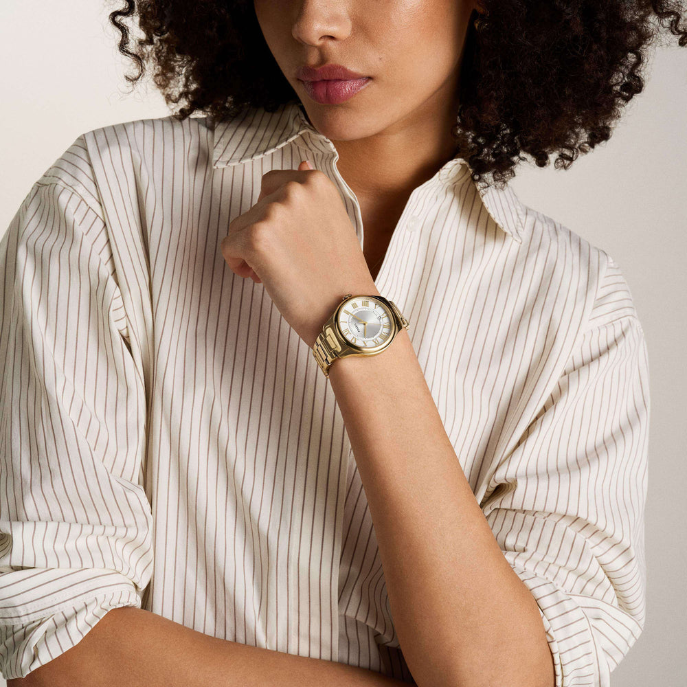 Gilmore Three-Hand Date Gold-Tone