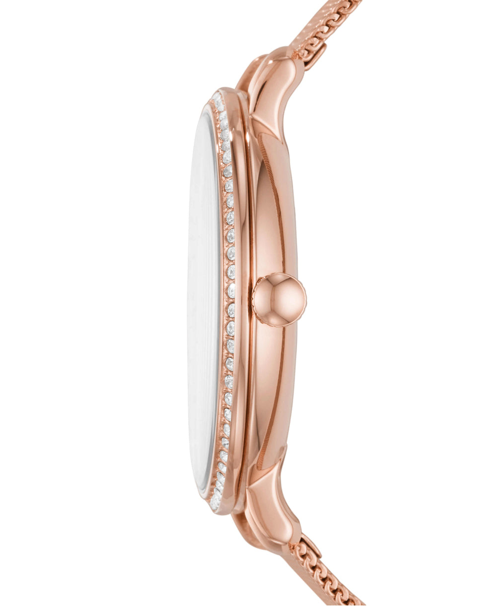 Jacqueline Three-Hand Date Rose Gold-Tone