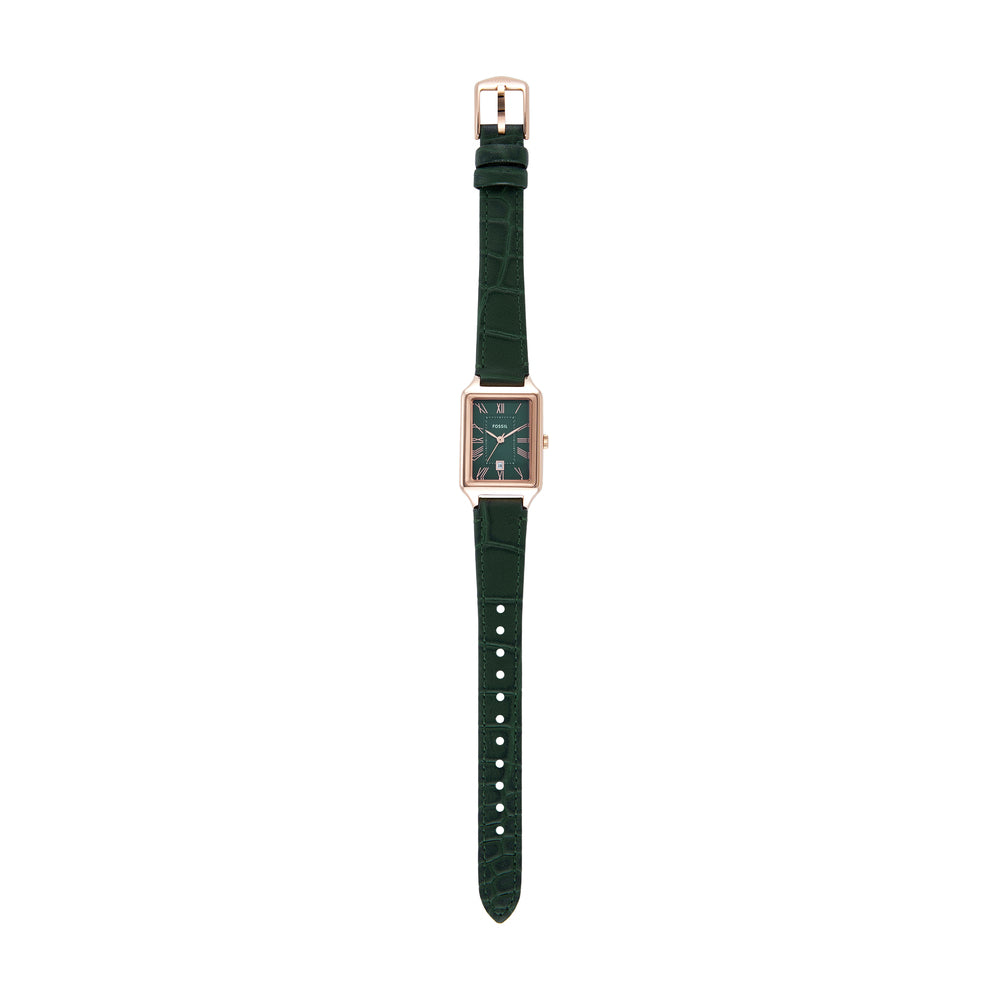 Raquel Three-Hand Date Green Croco LiteHide™