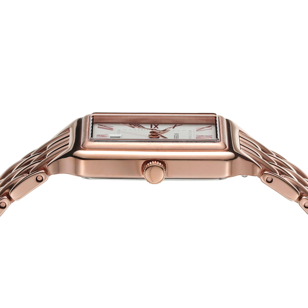 Raquel Three-Hand Date Rose Gold-Tone