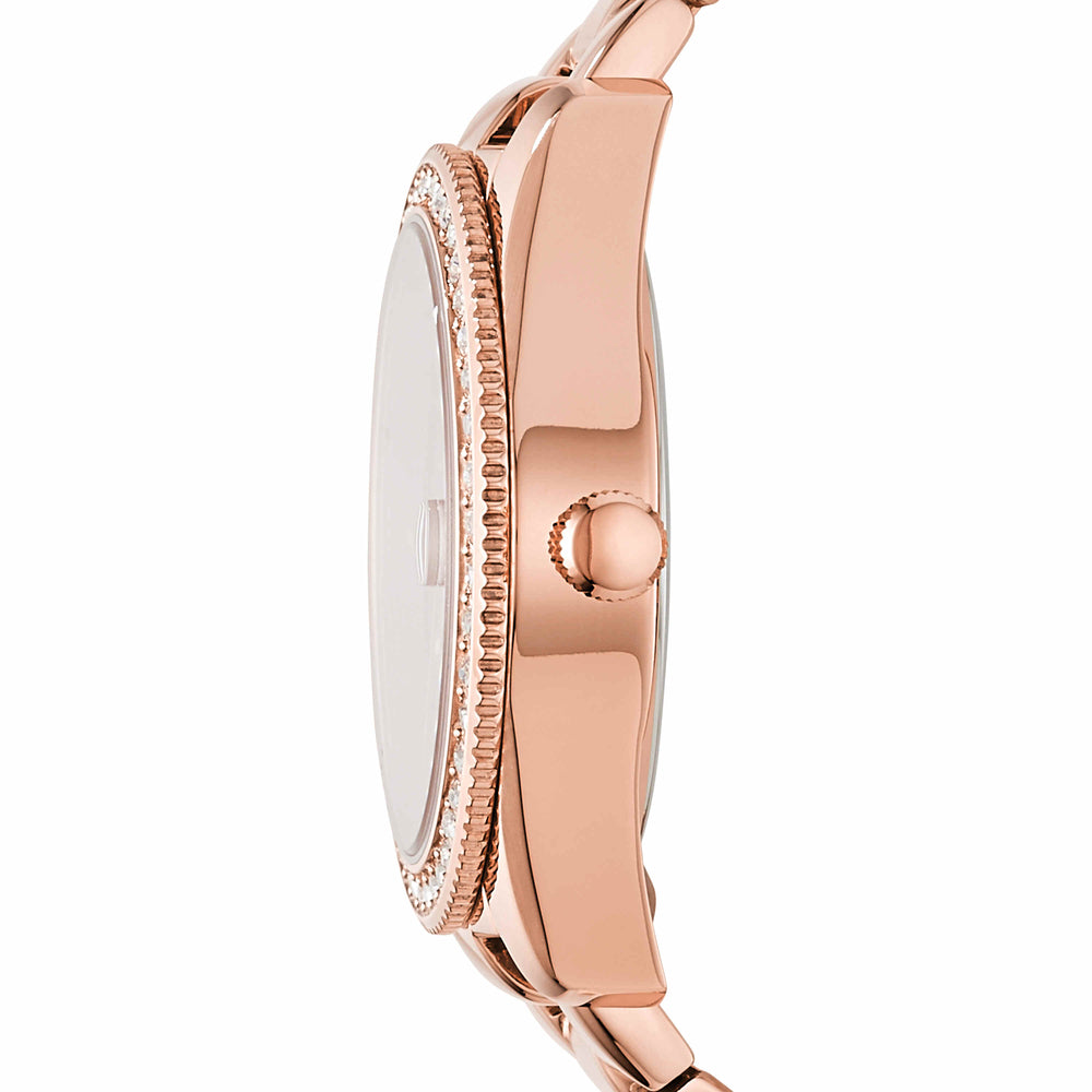 Scarlette Mini Three-Hand Date Rose Gold-Tone