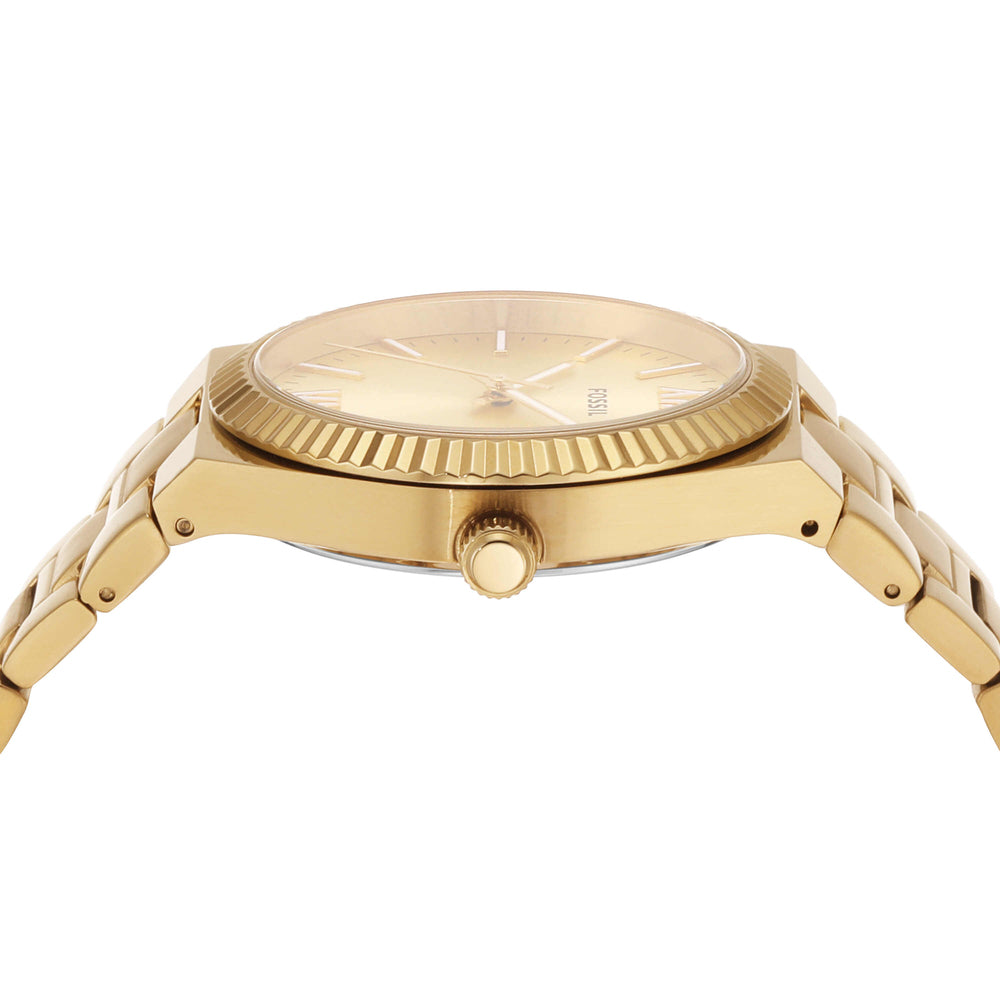 Scarlette Three-Hand Date Gold-Tone
