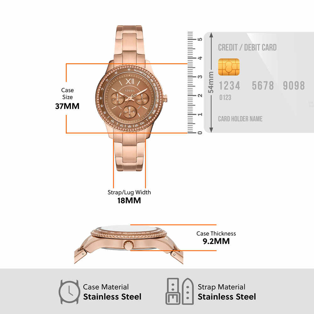 Stella Sport Multifunction Rose Gold-Tone