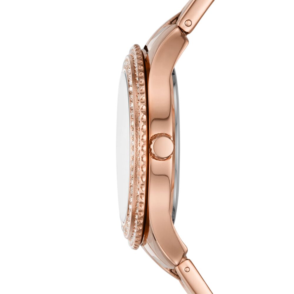 Stella Three-Hand Date Rose Gold-Tone
