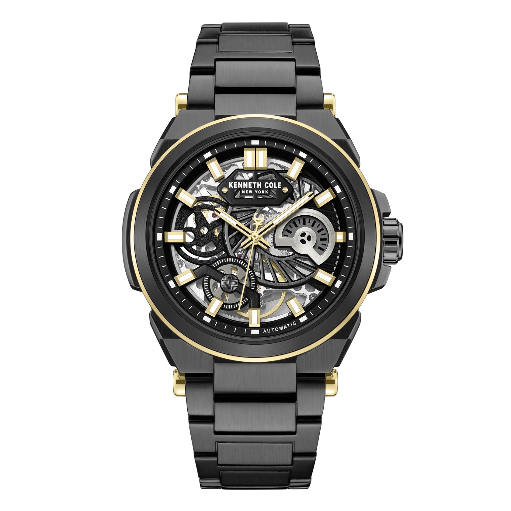 Black Round Dial Stainless Steel Strap Watch